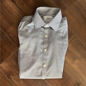 Charles Tyrwhitt Light Blue Patterned Dress Shirt